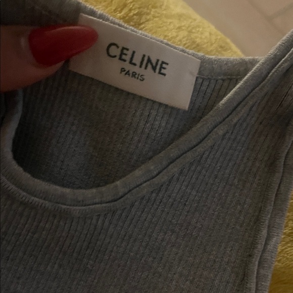 Celine Charcoal Ribbed Crop Top - Picture 3 of 6